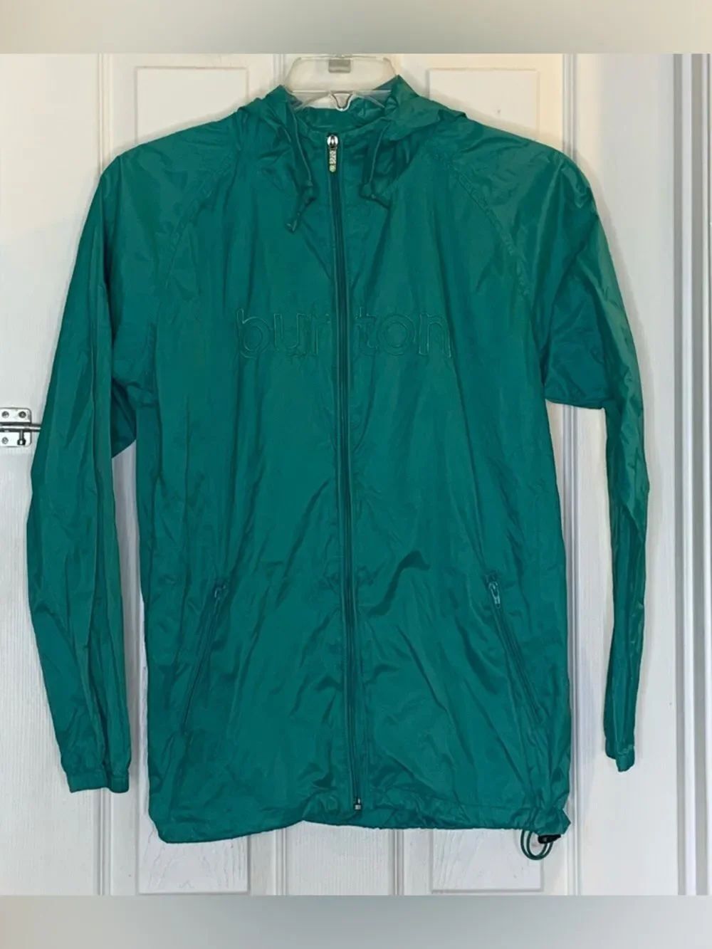 Burton Lightweight Nylon Jacket Size Medium Teal Green